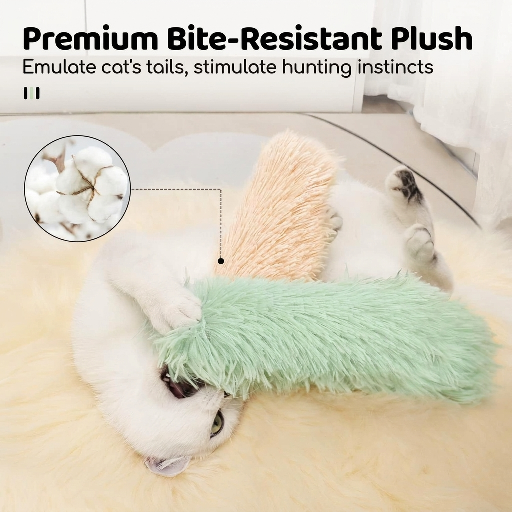 Taxs™ Interactive Catnip Plush Strip Pillow - Insured Pet Exercise & Play Toy