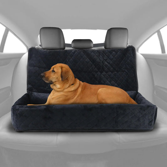 Taxs™ Large Dog Car Seat Belt Cushion - Universal Travel Back Seat Booster & Plush Pet Bed