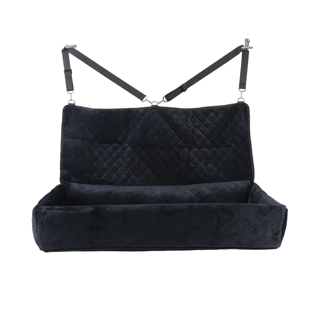 Taxs™ Large Dog Car Seat Belt Cushion - Universal Travel Back Seat Booster & Plush Pet Bed