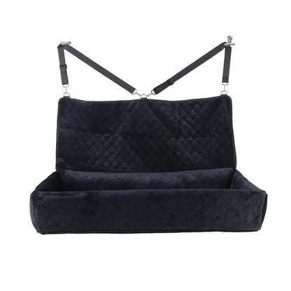 Taxs™ Large Dog Car Seat Belt Cushion - Universal Travel Back Seat Booster & Plush Pet Bed