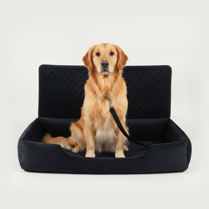 Taxs™ Large Dog Car Seat Belt Cushion - Universal Travel Back Seat Booster & Plush Pet Bed